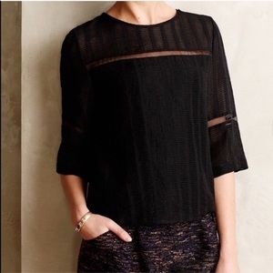 Anthropologie HD in Paris Tracery Black Top 0